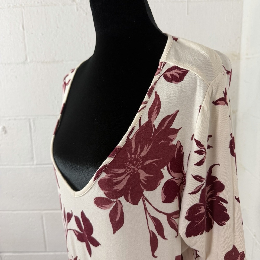 Torrid Super Soft Knit Dress Plus Size 1X Floral Soft Stretch Tropical Romantic - Picture 3 of 12
